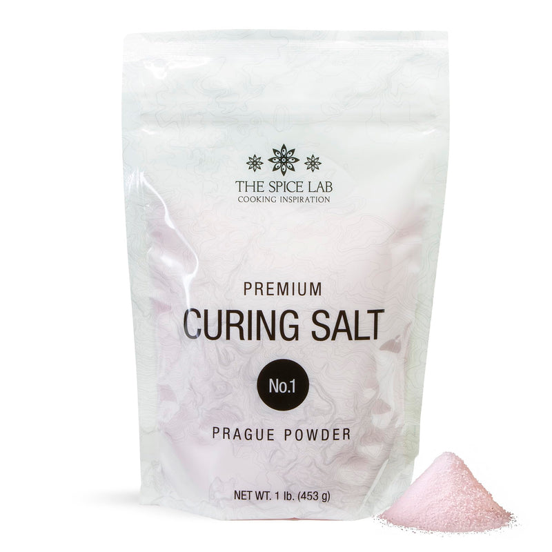 The Spice Lab Pink Curing Salt No. 1, Prague Powder 1, 1 lb Bag | 6.25% Sodium Nitrite Curing Salt for Meat, Game, Bacon Cure, Brining, Jerky,