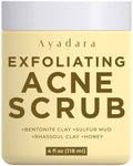 Exfoliating Acne Scrub, 4 Fl Oz(118 Ml), Exfoliating Acne Face Wash, Natural Facial Scrub for Severe and Hormonal Acne, Facial Acne Scrub for