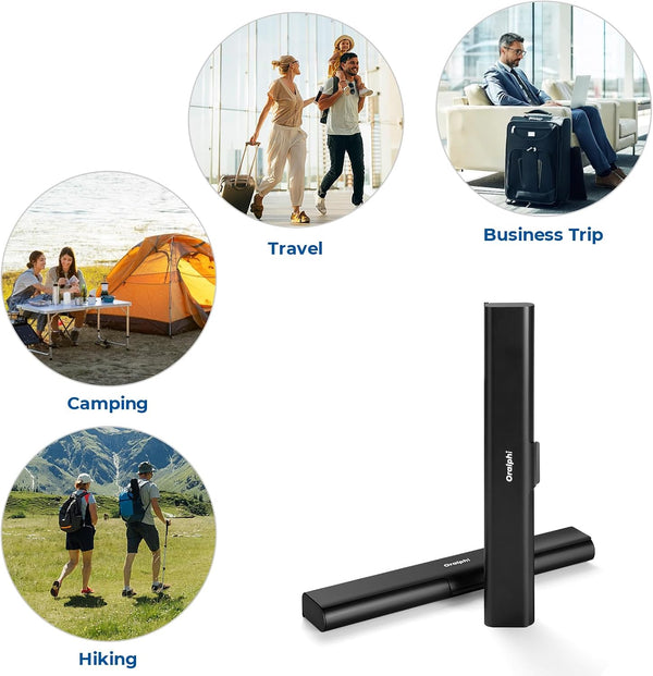 Aluminum Toothbrush Travel Case, Portable Travel Toothbrush Holder, Durable Manual Toothbrush Box Container for Traveling, Bathroom, Camping,