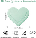 6 Pieces Leather Heart Bookmarks, Cute Corner Page Bookmark, Book Marks Reading Gifts for Women Teachers Students, Book Lovers Accessories for