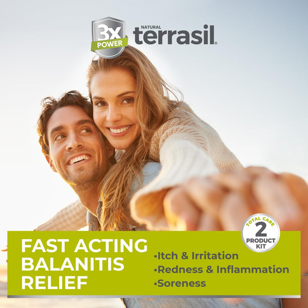 terrasil Balanitis Relief + Calendula Soap 2-Product Kit - Balanitis Treatment for Men, Natural Foreskin Ointment for Itch, Irritation & Redness