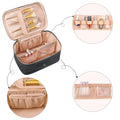 OCHEAL Makeup Bag, Portable Cosmetic Bag, Large Capacity Travel Makeup Case Organizer, Black for Women Toiletry Bag for Girls Traveling with