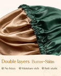 YANIBEST Adjustable Satin Bonnet to Reduce Frizz, Silk Feeling Hair Wrap One Size Green