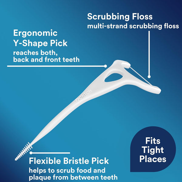 DenTek Complete Clean Floss Picks | Removes Food & Plaque | 75 Count 75 Count (Pack of 1) Picks