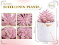 Der Rose 4 Packs Fake Succulents Plants Artificial Indoor for Pink Room Bathroom Decor Office Desk Accessories for Women