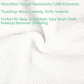 PHOGARY 10 Pack Body & Face Microfiber Washcloths for Baby Younger Kid, Soft Flannel Wash Cloth for Washing Face, Fluffy Easy-Dry Facial Wash