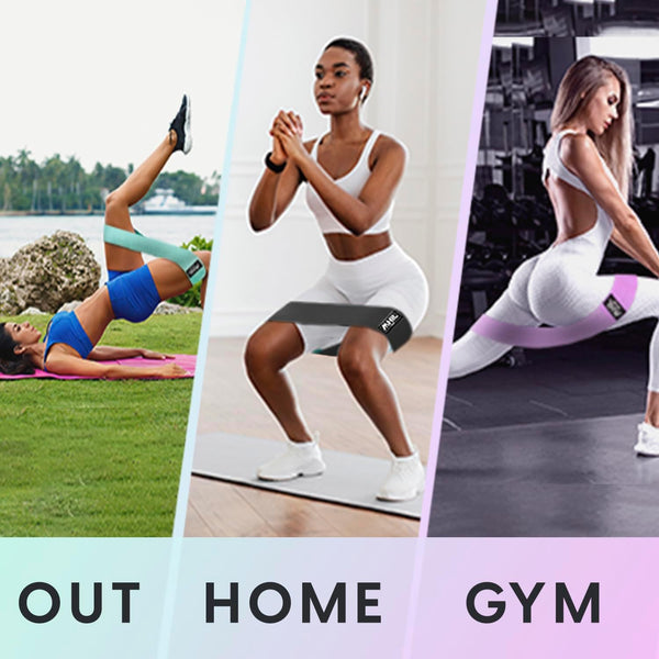 Fabric Resistance Bands for Women & Men – 4 Durable Exercise Bands for Working Out, Non-Slip & Non-Pinching Workout Bands – Multiple Resistance
