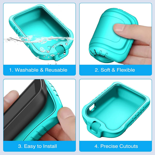 MEDMAX Silicone Case for Freestyle Libre 3 2 / Libre Reader, Lightweight Shockproof Anti Slip Protective Cover Soft Gel Skin with Raised Bezel