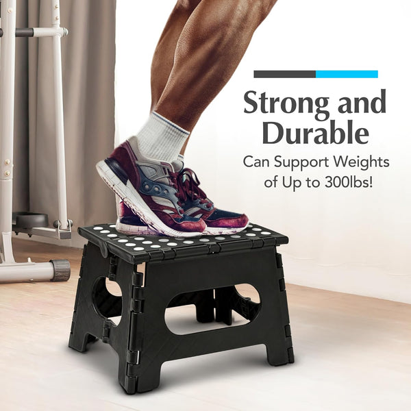 Handy Laundry Folding Lightweight Step Stool Is Sturdy Enough to Support Adults and Safe Enough for Kids. Opens Easy with One Flip. Great for