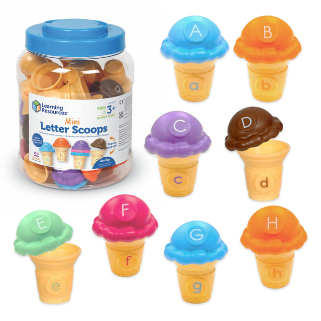 Learning Resources Mini Letter Scoops,Preschool Learning Toys, Stacking Toys, Mo