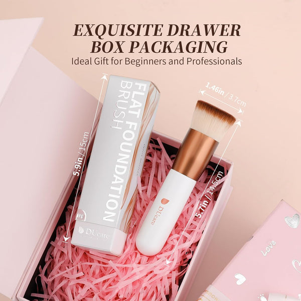 DUcare Foundation Brush,Flat Top Kabuki Brush Synthetic Professional Makeup Brush Liquid Blending Mineral Powder Buffing Stippling Makeup Tools,