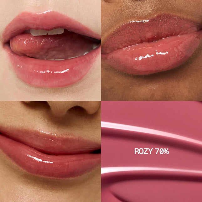 fwee 3D Voluming Gloss 70% (Rich) | Rozy 70% | High Shine, Non-Sticky Lip Gloss for Makeup | Long-Lasting, Moisturizing 