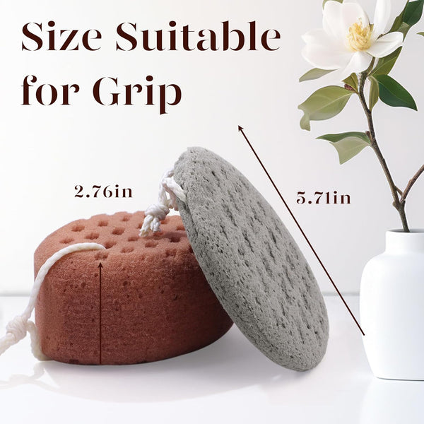 BAIMEI IcyMe Body Bath Sponge for Shower – Soft & Exfoliating, 2-Pack | Soft, Durable & Skin-Friendly Exfoliating Loofah Sponge, Easy To Grip,