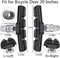 Hapleby 4PCS Premium Bike Brake Pads, Professional Mountain Bicycle V-Brake Pads, Bike Brake Blocks Kit, for Free Hex Wrench