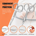 Facial Hair Small Grooming Scissors For Men Women - Eyebrow, Nose Hair, Mustache, Beard, Eyelashes, Ear Trimming Kit - Curved and Rounded Safety