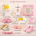 Get Well Soon Care Package for Women, 12 Pcs Deluxe Self-Care Gift Box with Pink Cozy Blanket, Tumbler, Candle & Spa Feel Better Basket – After