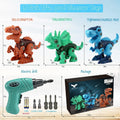 Dinosaur STEM Toys for Kids 3-5, Take Apart Dinosaur Toys with Electric Drill, Educational Building Toy & Construction Set, DIY Christmas Birthday