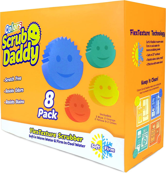 Scrub Daddy Sponges Set - Variety Colors - Scratch-Free Multipurpose Dish Sponge