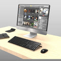KOTEMON Acrylic Tilted Computer Keyboard Stand for Ergonomic Typing, Keyboard Tray Holder with Silicone Non-Slip Case, Clear Clear 17"x5.5"x1.5"H