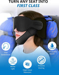 SARISUN Airplane Pillow Combo with Chin Strap, Travel Pillows for Airplanes with Sleep Eye Mask, Plane Pillow for Long Flights, Car Road Trip,