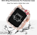 Bling Bracelet Band with Protector Case Compatible with Apple Watch Bands for Women iWatch Series 11 10 46mm 42mm,Series 9 8 7 41mm 45mm,Series 6