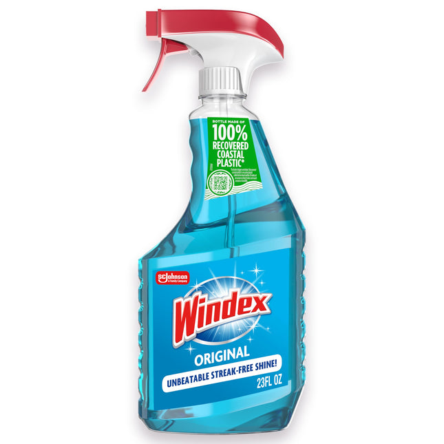 Windex Glass and Window Cleaner Spray Bottle, Packaging Designed to Prevent Leak