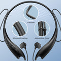 Neckband Bluetooth Headphones, around the Neck Headphones 24H+ Playtime, Bluetooth Headsets with Call Vibration, Shark Jaw Design Wireless