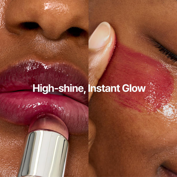 fwee Glowy Jelly Pot + Keychain SET | Dewy Jelly Lip & Blush Color, Tinted Glow Jelly Balm, Dewy Buildable Finish – Berry Jam (Peony Pink) | 0.14 oz