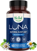 Nested Naturals Luna Sleep Supplement, Melatonin Free, Non-Habit Forming Herbal Sleep Supplement, Adult Bedtime Support, Help Sleeping
