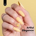 Beetles Pastel Yellow Gel Polish, 15ML Hema Free Light Yellow Gel Nail Polish Butter Time All Season Nails Soak Off UV Colorful Bottle Nail Art
