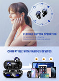 YIPUT Wireless Earbuds Bluetooth 5.3 Headphones 200 Hours Playtime with 2000Mah Charg Case,In Ear Headest Ip7Waterproof Noise Cancelling Built-In