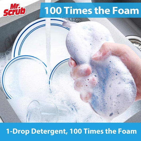 Sponges Kitchen Dish Sponge for Washing Dishes Cleaning Kitchen, All-Purpose, 6 Pack, Non Scratch, Rough Scrubbers Side for Non-Stick Cookware,