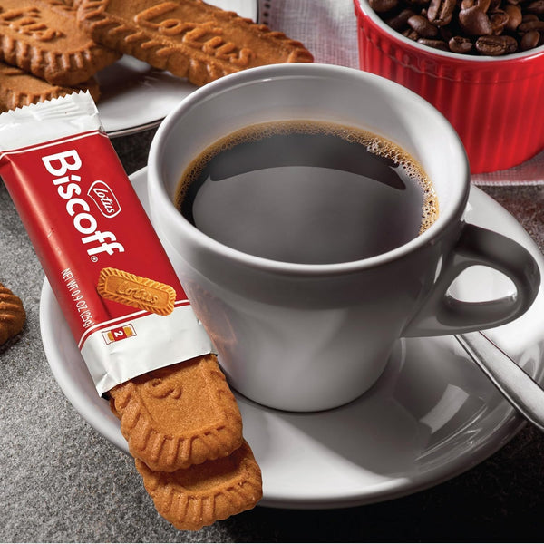 Lotus Biscoff Cookies, Caramelized Biscuit Cookie Snack, Dispenser Box (20 sleeves of 2 extra large cookies) Vegan, 0.9 Ounce (Pack of 20) 20 Count
