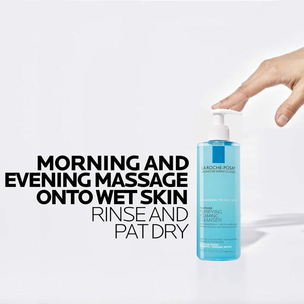 La Roche-Posay Toleriane Purifying Foaming Facial Cleanser, Niacinamide + Ceramides + Prebiotic Thermal Water, Oil Free Face Wash for Oily Skin,