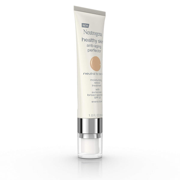 Neutrogena Retinol Treatment and Tinted Facial Moisturizer, Healthy Skin Anti-Aging Perfector with Broad Spectrum SPF 20 Sunscreen with Titanium