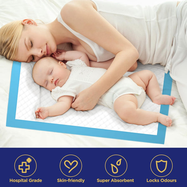 Bed Pads Disposable for Adults 36" x 36" - 40 Count, Super Absorbent Disposable Underpads, Incontinence Pads for Beds, Extra Large & Leak-Proof