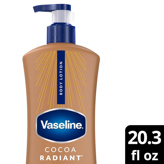 Vaseline Intensive Care Body Lotion Cocoa Radiant for Dry Skin Lotion Made with 