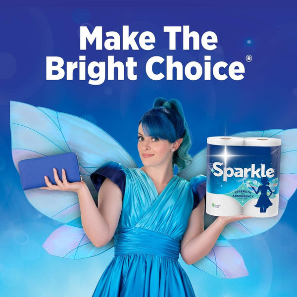 Sparkle Pick-A-Size Paper Towels, 24 Double Rolls = 48 Regular Rolls, Everyday Value Paper Towel with Full and Half Sheets