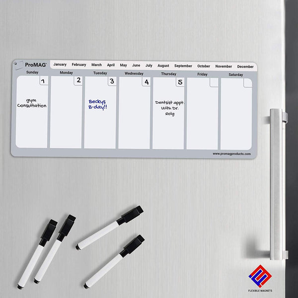 Flexible Magnets Fine tip Dry Erase Black Markers with Magnetic Cap and Eraser, Perfect for Dry Erase Boards and Whiteboards Pack of 5
