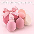 Makeup Sponge Set Foonbe Blender Sponges 7 Pcs for Liquid, Cream, and Powder, Latex Free, Multi Colored Beauty Sponges with 1 Mini Sponge, Vegan &