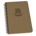 Rite in the Rain Weatherproof Side Spiral Notebook, 4.625" X 7", Tan Cover, Universal Pattern (No. 973T)