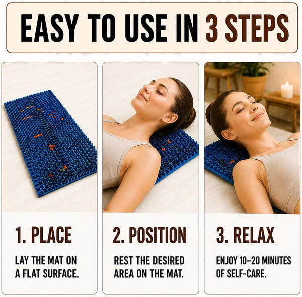 LYAPKO Flat Acupuncture Applicator CHANCE 4.9 Ag 1022 Needles Premium Acupressure Massager for Delicate Skin. Unique Patented Therapy Massage Tool