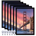 6 Sets 8X12 Picture Frame, Frames for 8 X 12 Canvas Collage Photo Poster Certificate Wall Gallery, High Transparent Horizontal Vertical Black 8 by