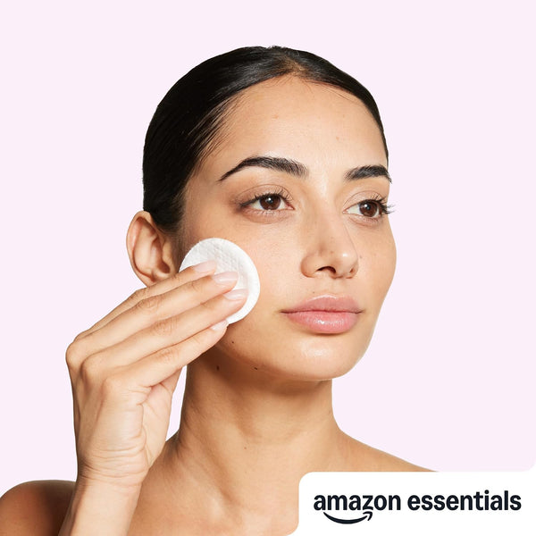 Amazon Essentials Exfoliating Cotton Rounds, 100 Count (Pack of 1) (Previously Amazon Basics)