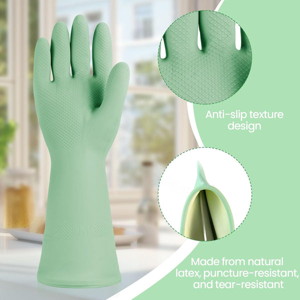 Jsocoah Cleaning Gloves for Dishwashing, 4/5 Pairs Reusable Kitchen Gloves for Wash, Household Cleaning Glove for Dishes Pet Multicolor-4 Pairs