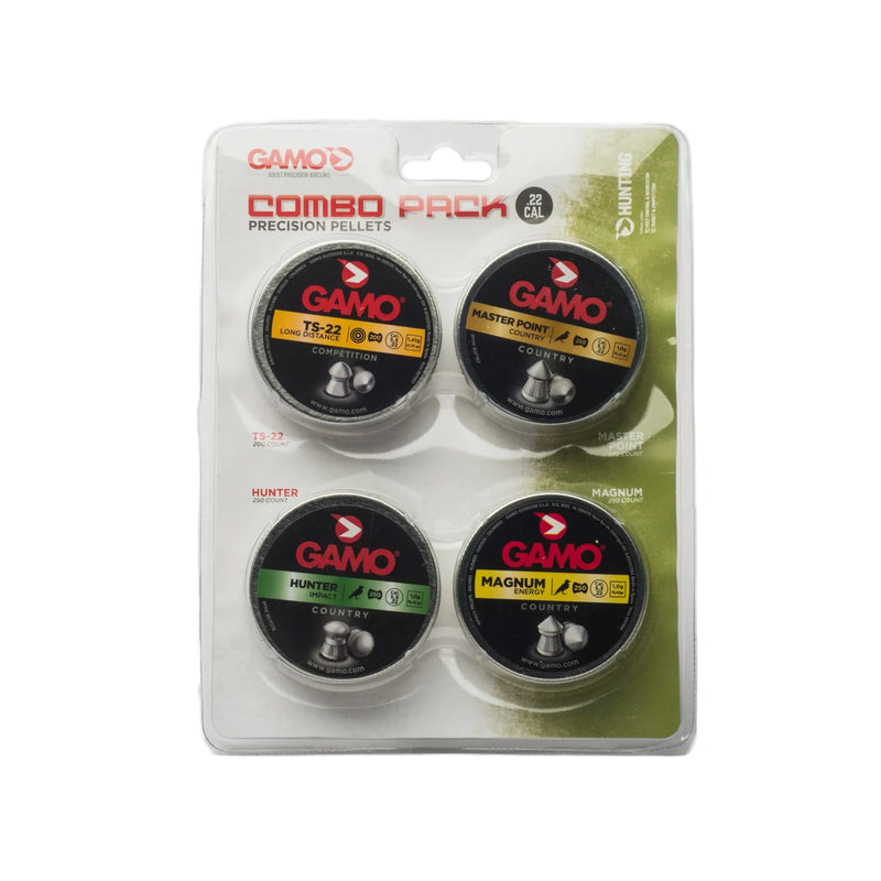 Gamo Air Rifle Pellet Combo Pack - .177 or .22 Caliber Performance Pellets with Hunter, Magnum, Master Point and Match Styles for Target Shooting