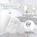Bath Pillow Bathtub Pillow - Bath Pillows for Tub with Neck, Head, Shoulder and Back Support - 4D Air Mesh Spa Pillow for Bath - Extra Thick, Soft