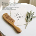 Onedor Handmade 100% Natural Green Sandalwood Hair Combs - Anti-Static Sandalwood Scent Natural Hair Detangler Wooden Comb (Wide Tooth),1 Count