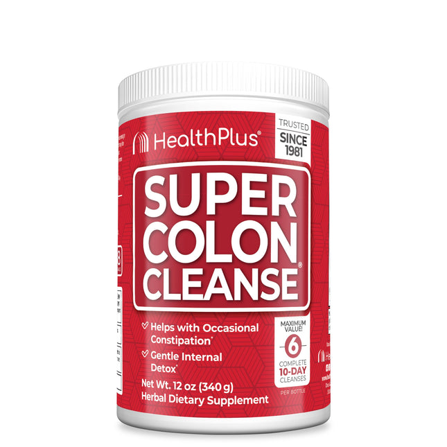 Health plus Super Colon Cleanse, 12 Oz Powder, 68 Servings - Natural Detox, Dige