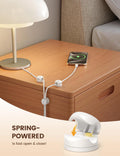 Lamicall 6Pack Rotatable Cord Organizer Cable Clips - [1s Lock] Spring Cord Holder, Desk Phone Charger Cable Management, Wire Keeper for